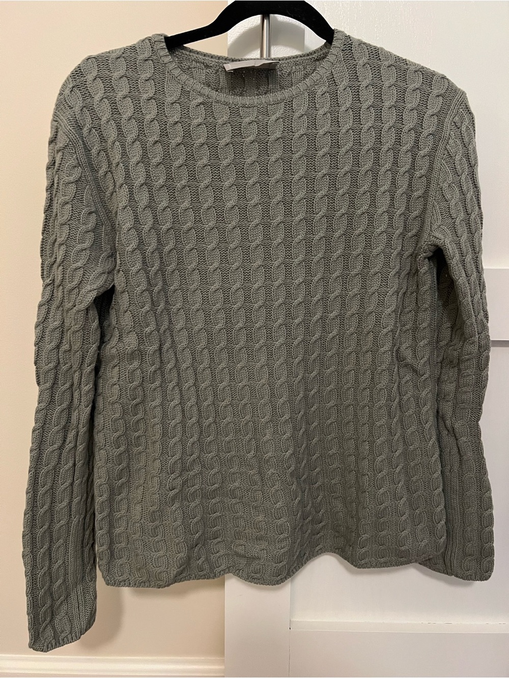 Everlane Women’s Cable Knit Crewneck Sweater - Gray